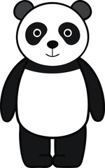 panda full body clipart vector