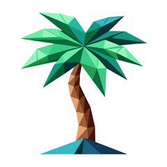 palm tree on white background