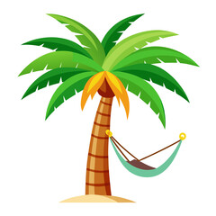 tropical island with palm tree