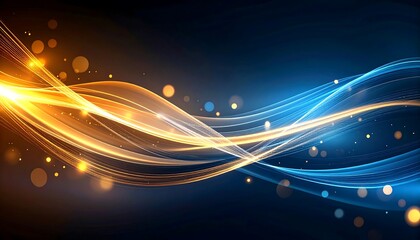 Abstract glowing waves of light