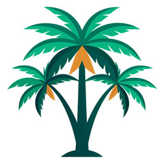 palm tree isolated on white