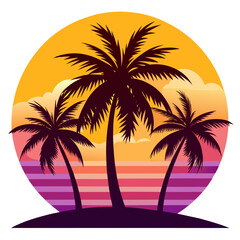 palm trees on the beach