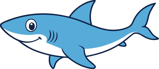 shark full body clipart vector