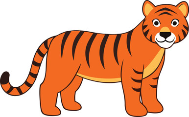 tiger full body clipart vector