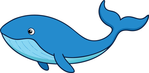 whale full body clipart vector