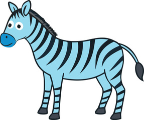 zebra watercolor full body
