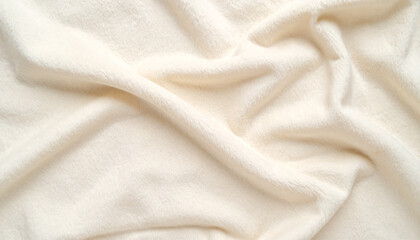 Natural Fleece Fabric Texture. Fold Surface. Textile Material. Background. © Väike Studio