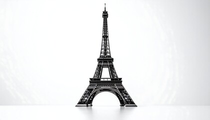 Black and white Eiffel Tower graphic