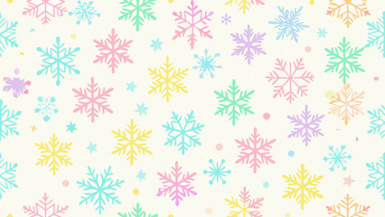 Pastel Snowflakes Pattern