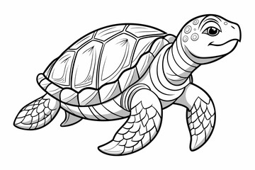 Naklejka premium Cartoon Tortoise Illustration