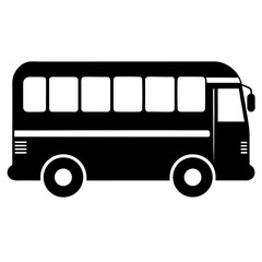 Public Transport Bus Silhouette Vector
