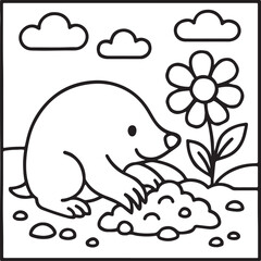 Cozy Moments Bold Line Coloring Page – Relaxing Hygge-Inspired Illustration