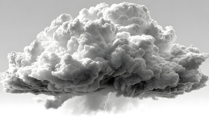 Black cloud isolated on transparent white background cloud Dark storm cloud 3D rendering Clip art cu