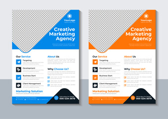 Business Flyer Design Template, Annual Report, Marketing, layout, Vector Illustrator