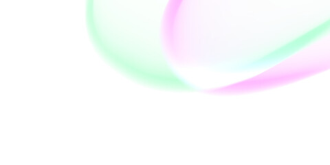 Overlapping rays effect in curves of pink and green, glowing, elegant.
