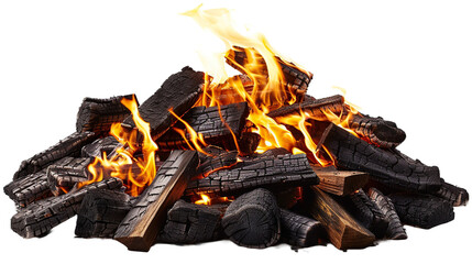 fire on a black background