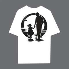  Father-Daughter Love t shrit design