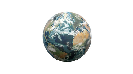 globe on white background