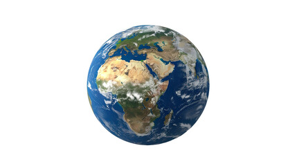 earth globe on white background