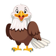 Curious Eagle Looking Up with Interest