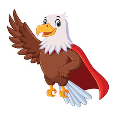 Brave Eagle Superhero with Raised Wing