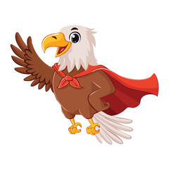 Distinguished Eagle Superhero with a Red Bowtie