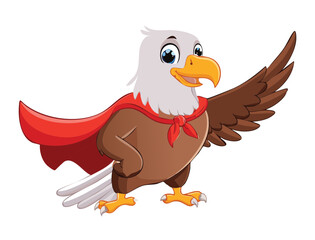Majestic Eagle Superhero with Outstretched Wings