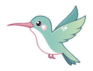 Obraz premium Happy Hummingbird with Spreading Wings