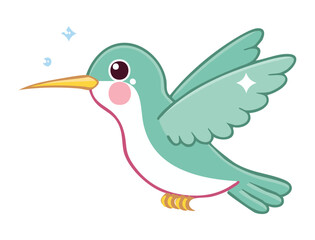 Adorable Hummingbird with Gentle Expression