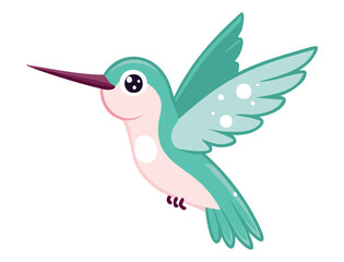 Vibrant Hummingbird Flying with Grace