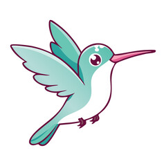 Obraz premium Graceful Hummingbird in Flight with Open Wings