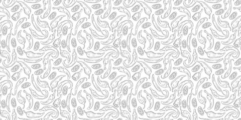 chili pattern Background. doodle chili background. pepper pattern background.