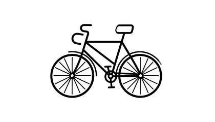 Fototapeta premium Simple outline of a bicycle