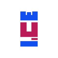 Fototapeta premium initials letter y with crown logo design