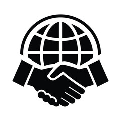  global handshake vector silhouette