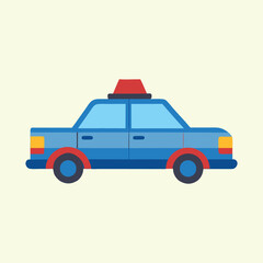 vector illustration of police car