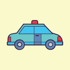 vector illustration of police car