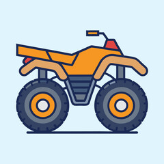 vector illustration of quad bike