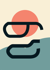 vector illustration of a man wearing sunglasses