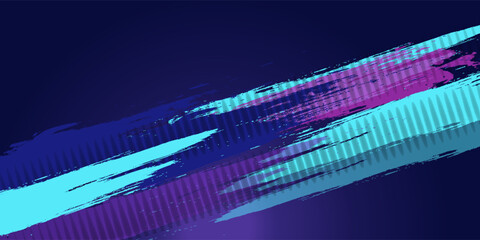 Vibrant Blue and Purple Brush Texture Halftone Effect Grunge Sports Background for Dynamic Banner or Poster Design with Energetic and Active Atmosphere