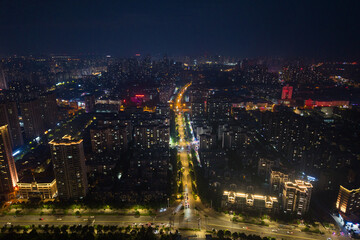Aerial view of Suizhou's urban scenery, Hubei Province.the birthplace of Yan Emperor Shennong, the ancestor of humanities
