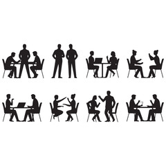  Business team  silhouette vector