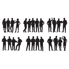 group of business people silhouette.