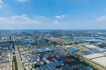 Aerial view of Suizhou's urban scenery, Hubei Province.the birthplace of Yan Emperor Shennong, the ancestor of humanities
