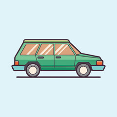 vector illustration of a station wagon