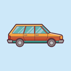 vector illustration of a station wagon