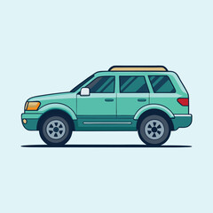 vector illustration of a suv sport utility vehicle