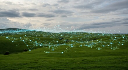 Technology integrated in green rural landscape