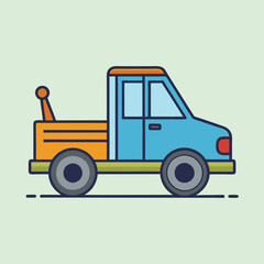 vector illustration of a tow truck