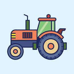 vector illustration of a tractor